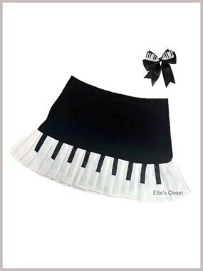 Pleated Mini Skirt High Waisted A-Line Polyester